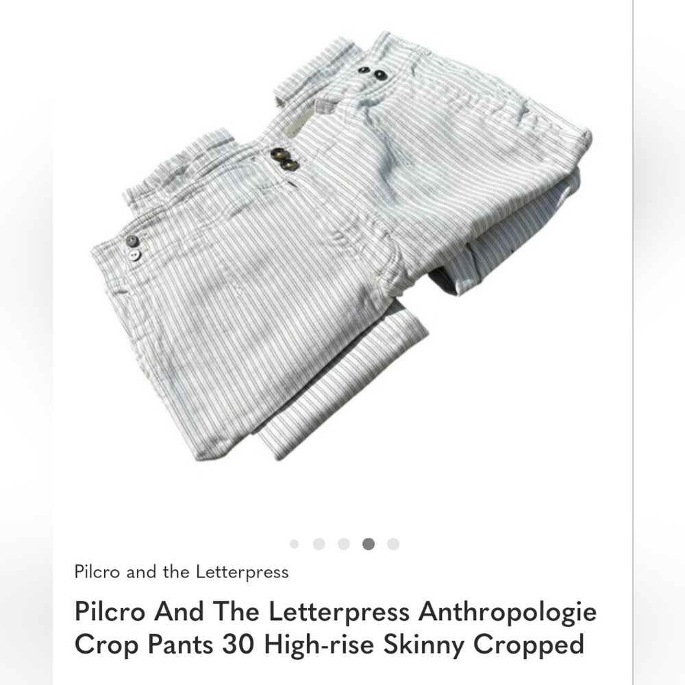 Pilcro and the Letterpress Kids' White Shorts with Gray Pinstripes
